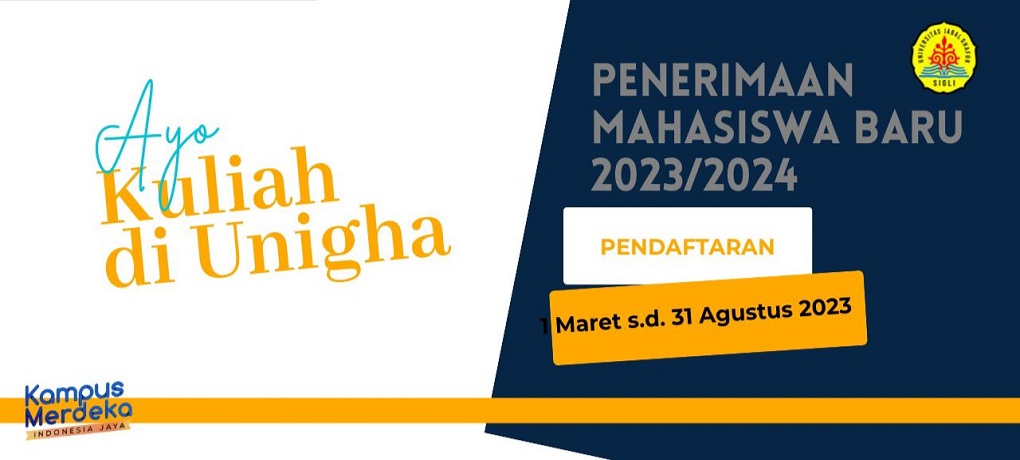 PENERIMAAN MAHASISWA BARU TAHUN AKADEMIK 2023/2024